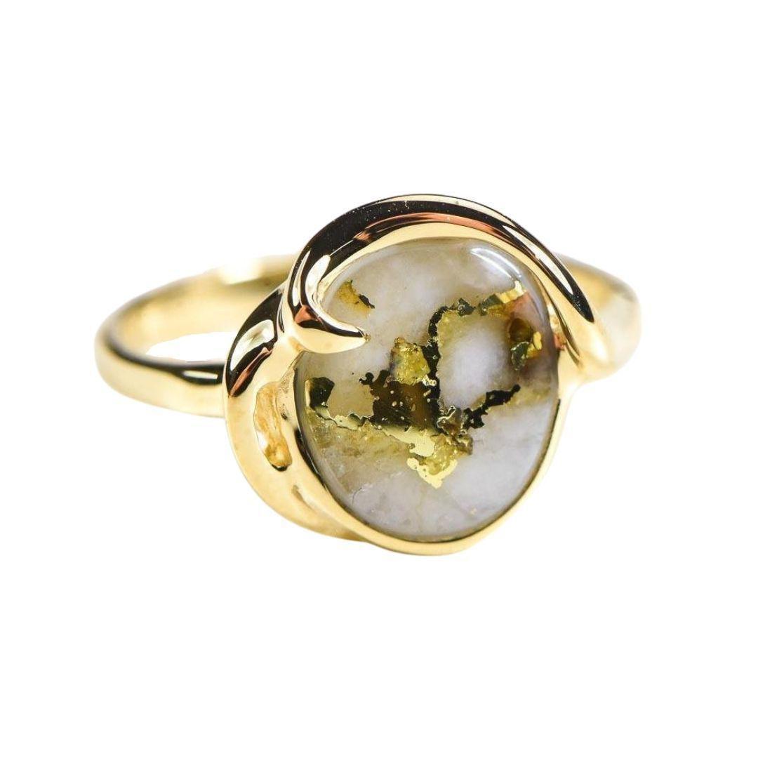 Orocal Gold Quartz Ladies Ring RL1048Q-Destination Gold Detectors