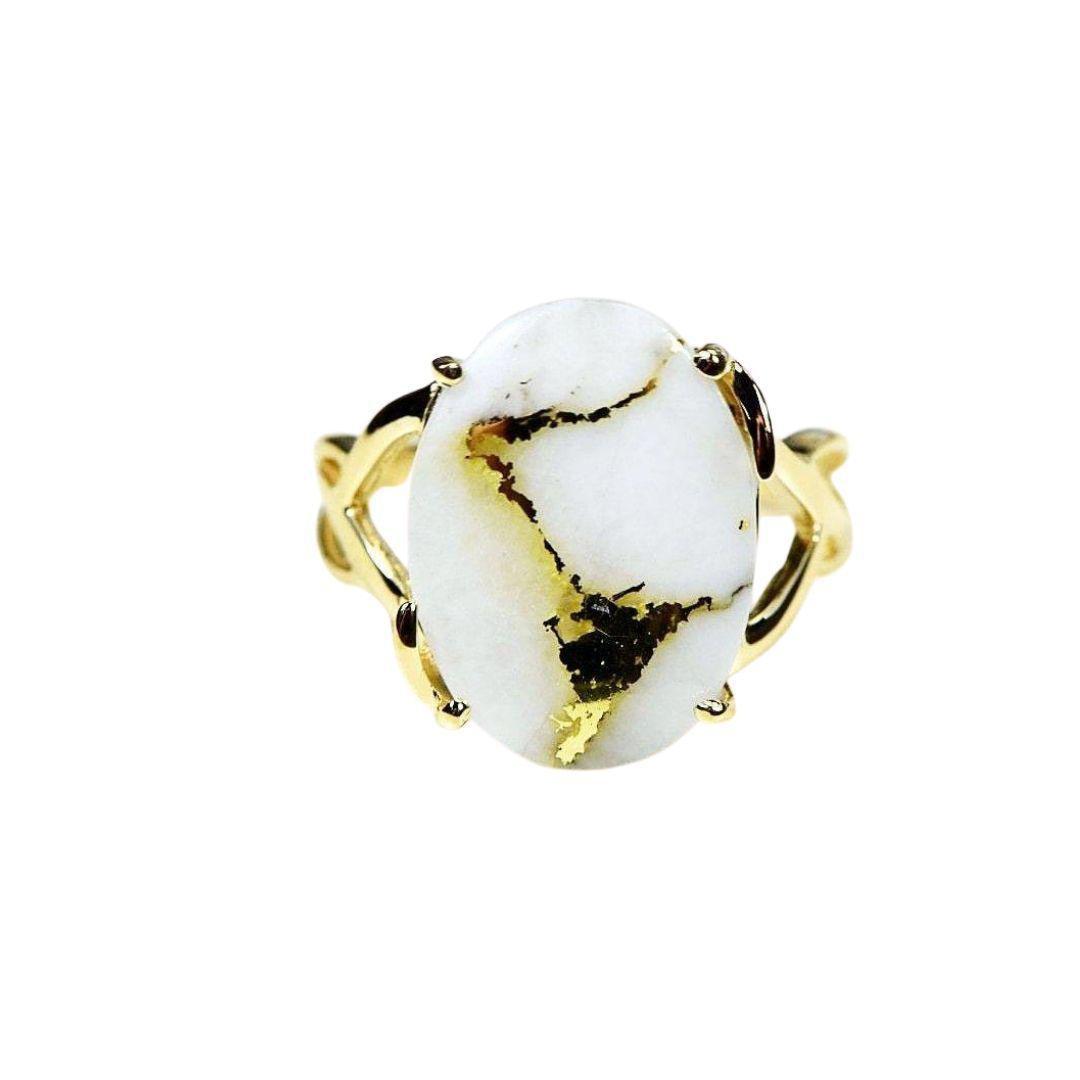 Orocal Gold Quartz Ladies Ring RL1106Q-Destination Gold Detectors