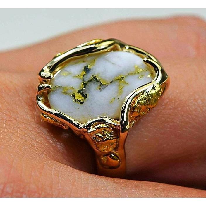 Orocal Gold Quartz Ladies Ring - RL232LQ-Destination Gold Detectors