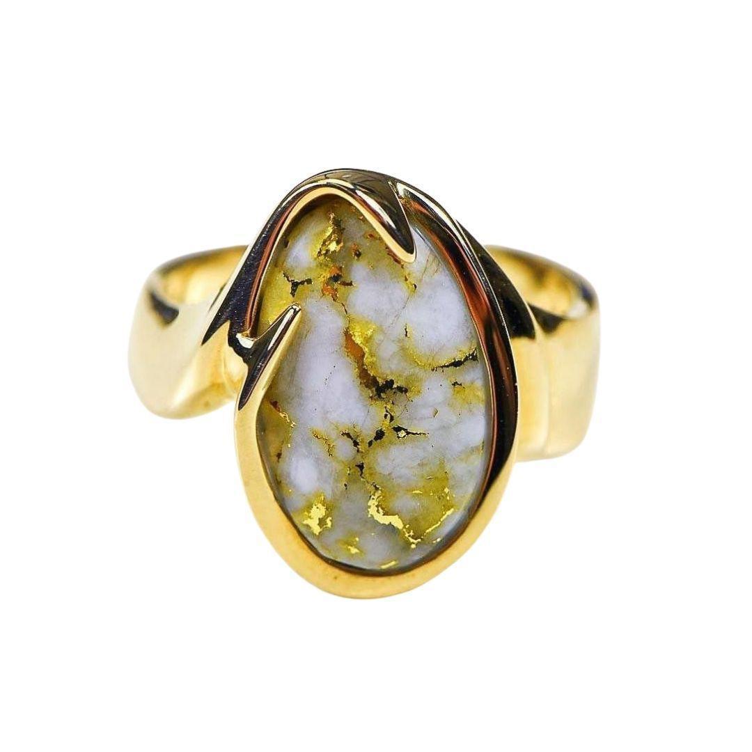 Orocal Gold Quartz Ladies Ring RL517Q-Destination Gold Detectors