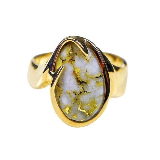 Orocal Gold Quartz Ladies Ring RL517Q-Destination Gold Detectors