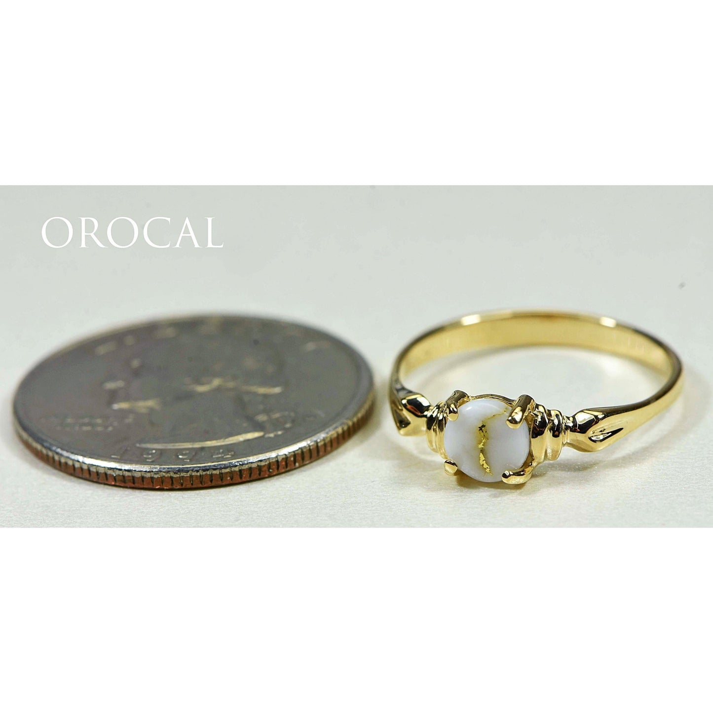 Orocal Gold Quartz Ladies Ring RL681Q5MM-Destination Gold Detectors