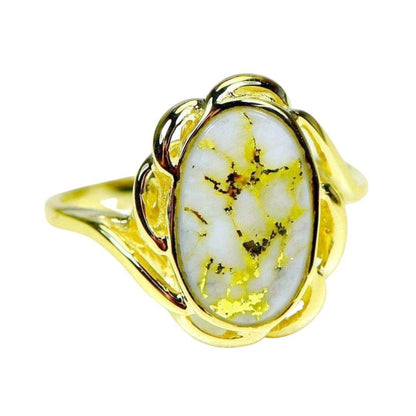 Orocal Gold Quartz Ladies Ring RL754Q-Destination Gold Detectors