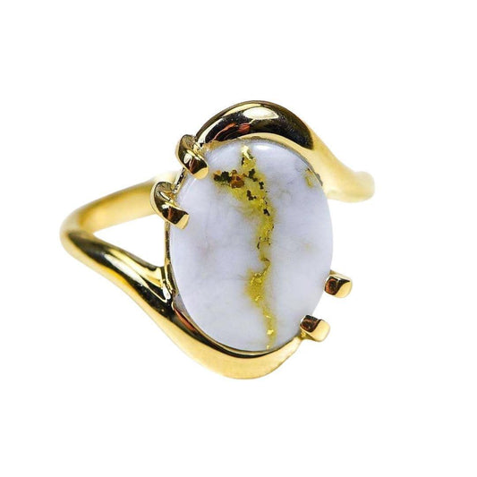 Orocal Gold Quartz Ladies Ring RL994LQ-Destination Gold Detectors