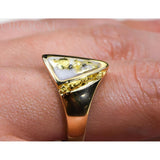 Orocal Gold Quartz Ladies Ring - RLL1024NQ-Destination Gold Detectors