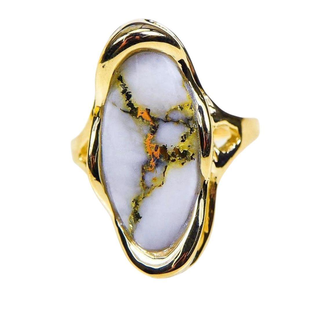 Orocal Gold Quartz Ladies Ring RLN790Q-Destination Gold Detectors