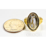Orocal Gold Quartz Ladies Ring with Diamonds RL1049DQ-Destination Gold Detectors