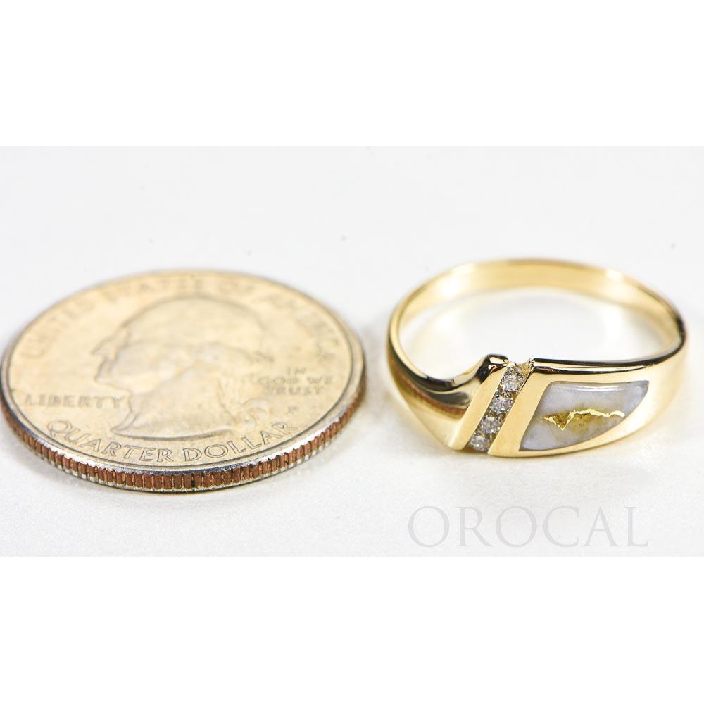 Orocal Gold Quartz Ladies Ring with Diamonds RL1058DQ-Destination Gold Detectors