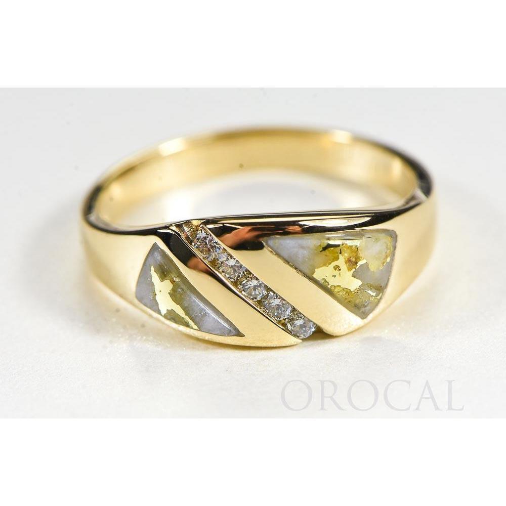 Orocal Gold Quartz Ladies Ring with Diamonds RL1068DQ-Destination Gold Detectors