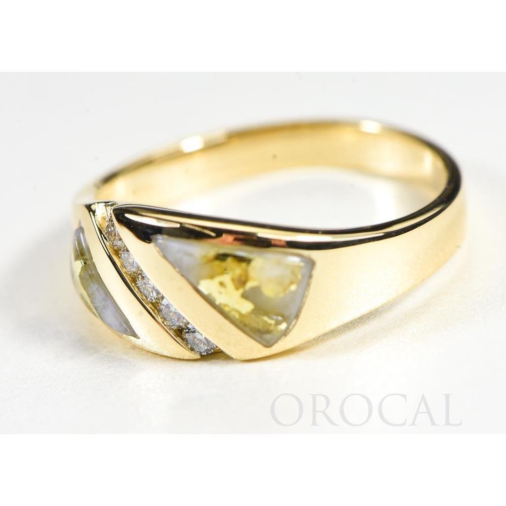 Orocal Gold Quartz Ladies Ring with Diamonds RL1068DQ-Destination Gold Detectors