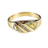 Orocal Gold Quartz Ladies Ring with Diamonds - RL1068DQ-Destination Gold Detectors