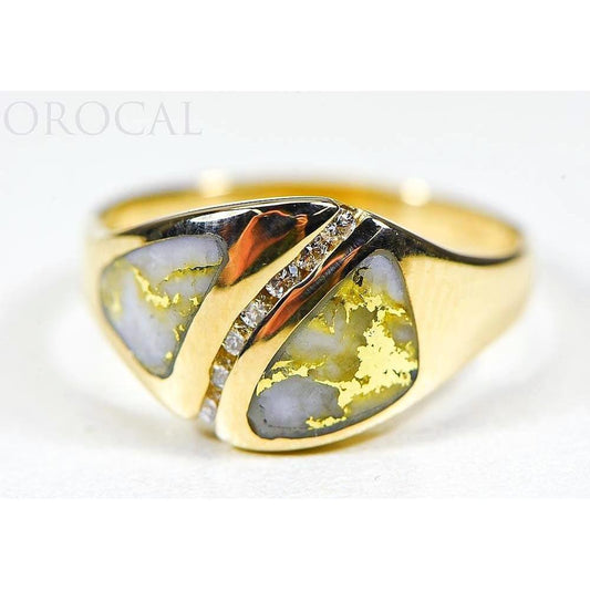 Orocal Gold Quartz Ladies Ring with Diamonds RL1071DQ-Destination Gold Detectors