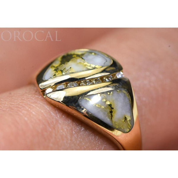 Orocal Gold Quartz Ladies Ring with Diamonds RL1071DQ-Destination Gold Detectors