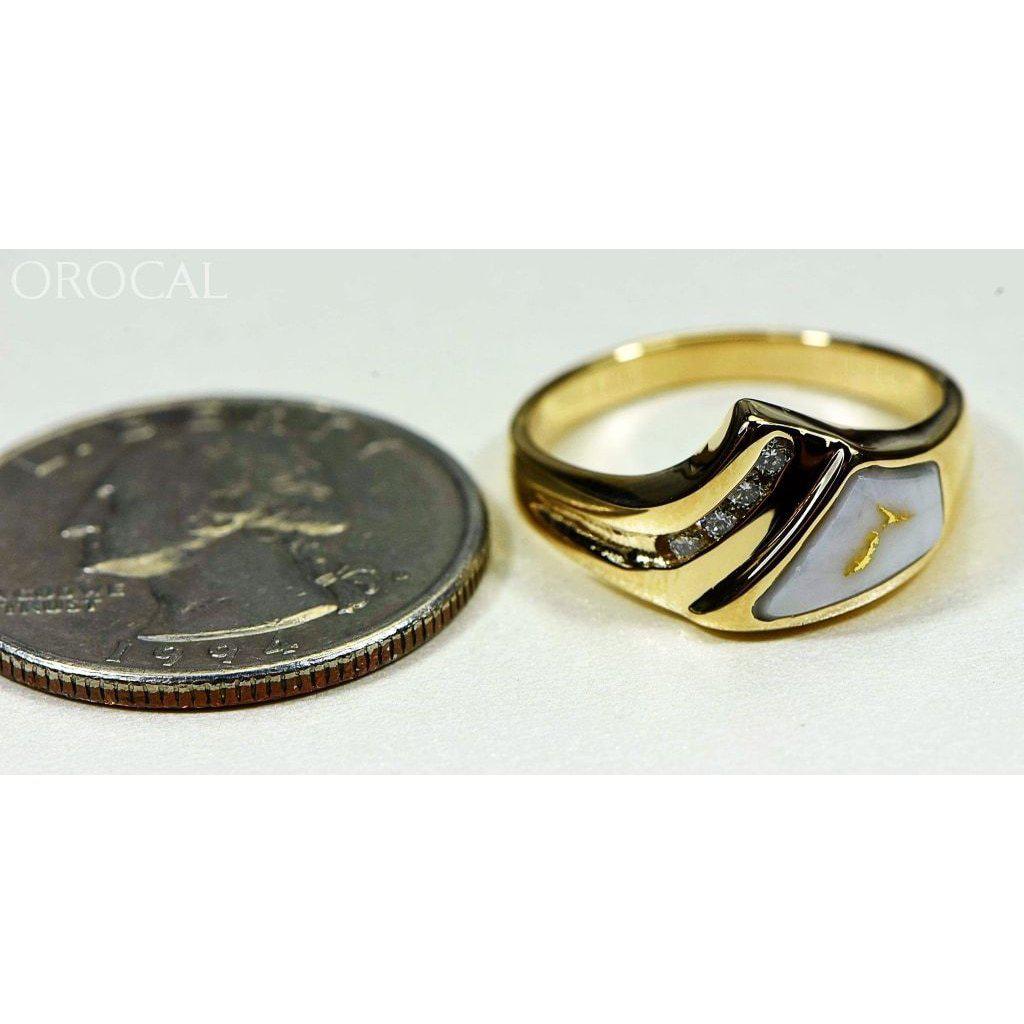 Orocal Gold Quartz Ladies Ring with Diamonds RL1073DQ-Destination Gold Detectors