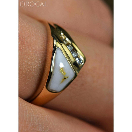 Orocal Gold Quartz Ladies Ring with Diamonds RL1073DQ-Destination Gold Detectors