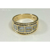 Orocal Gold Quartz Ladies Ring with Diamonds - RL1075DQ-Destination Gold Detectors