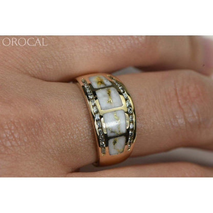 Orocal Gold Quartz Ladies Ring with Diamonds RL1075DQ-Destination Gold Detectors