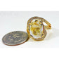 Orocal Gold Quartz Ladies Ring with Diamonds RL1105DQ-Destination Gold Detectors