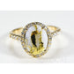 Orocal Gold Quartz Ladies Ring with Diamonds RL1109DQ-Destination Gold Detectors