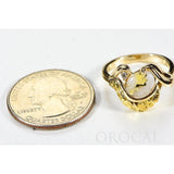 Orocal Gold Quartz Ladies Ring with Diamonds - RL1137DNQ-Destination Gold Detectors