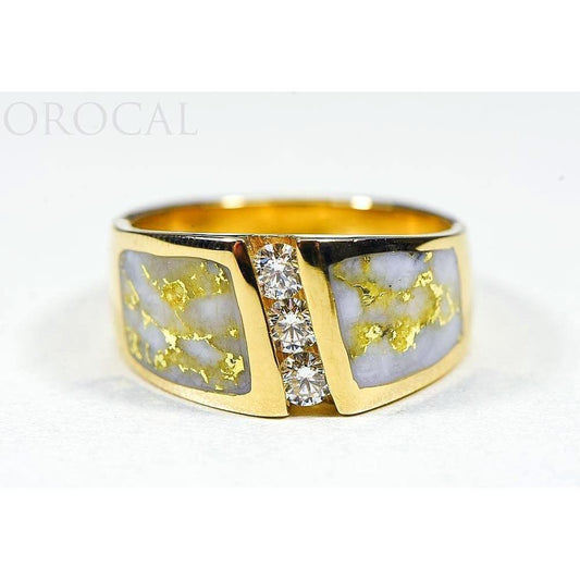 Orocal Gold Quartz Ladies Ring with Diamonds RL470LD45Q-Destination Gold Detectors