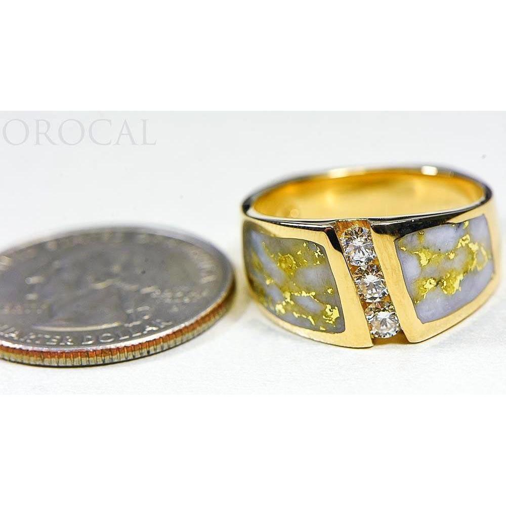 Orocal Gold Quartz Ladies Ring with Diamonds RL470LD45Q-Destination Gold Detectors