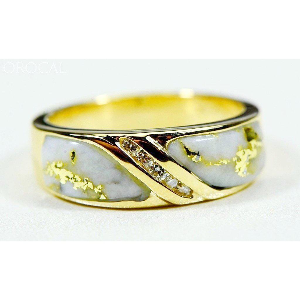 Orocal Gold Quartz Ladies Ring with Diamonds RL610D10Q-Destination Gold Detectors