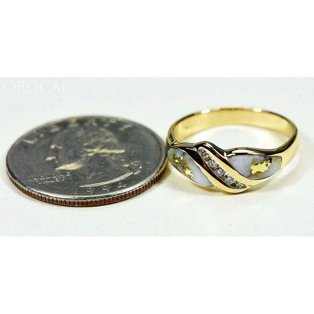 Orocal Gold Quartz Ladies Ring with Diamonds RL612D10Q-Destination Gold Detectors