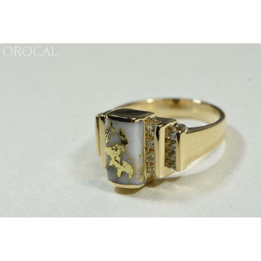 Orocal Gold Quartz Ladies Ring with Diamonds RL639D48Q-Destination Gold Detectors