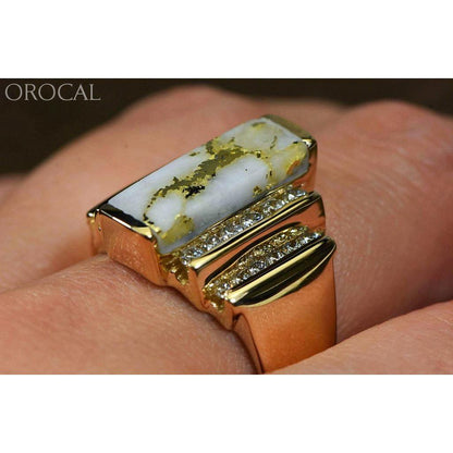 Orocal Gold Quartz Ladies Ring with Diamonds RL639LD80Q-Destination Gold Detectors