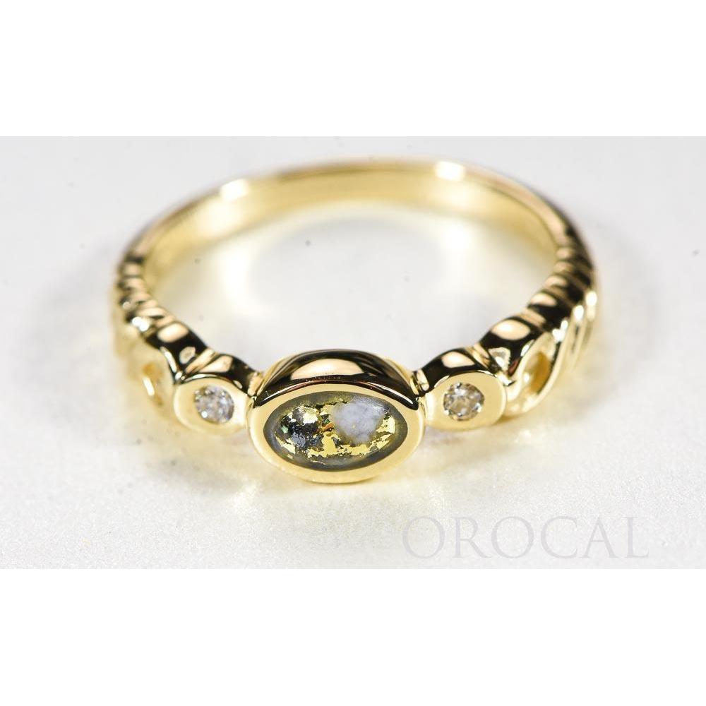 Orocal Gold Quartz Ladies Ring with Diamonds RL691D5Q-Destination Gold Detectors