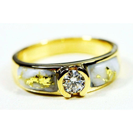 Orocal Gold Quartz Ladies Ring with Diamonds RL728D33Q-Destination Gold Detectors