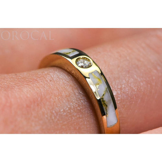 Orocal Gold Quartz Ladies Ring with Diamonds RL728WD7Q-Destination Gold Detectors