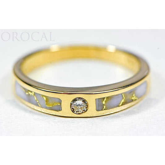 Orocal Gold Quartz Ladies Ring with Diamonds RL728WD7Q-Destination Gold Detectors