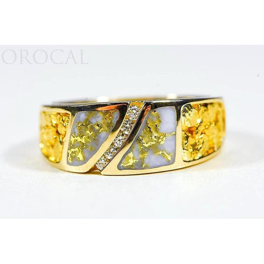 Orocal Gold Quartz Ladies Ring with Diamonds RL731D10NQ-Destination Gold Detectors