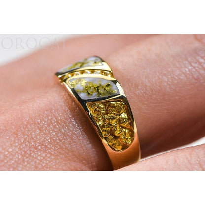 Orocal Gold Quartz Ladies Ring with Diamonds RL731D10NQ-Destination Gold Detectors