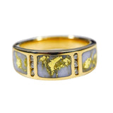 Orocal Gold Quartz Ladies Ring with Diamonds- RL732D12Q-Destination Gold Detectors