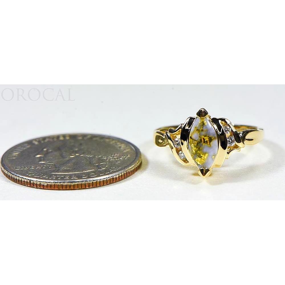 Orocal Gold Quartz Ladies Ring with Diamonds RL735D8Q-Destination Gold Detectors