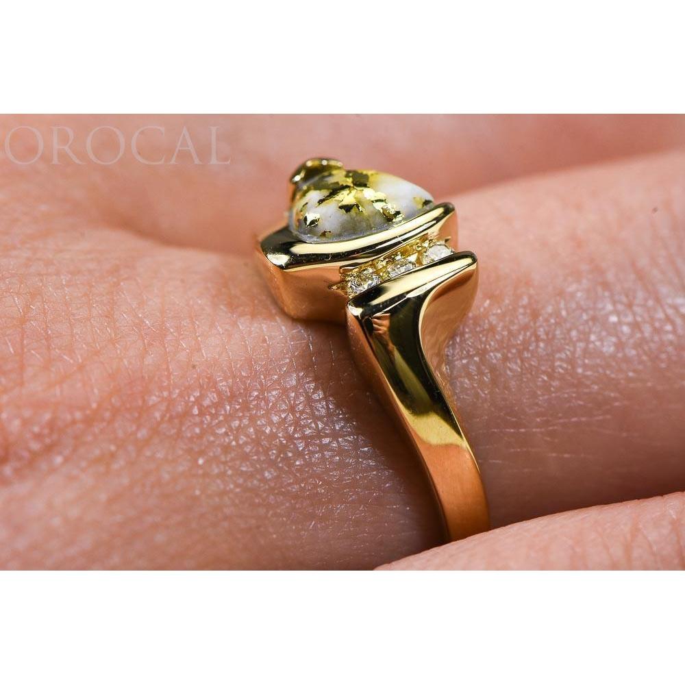 Orocal Gold Quartz Ladies Ring with Diamonds RL737D7Q-Destination Gold Detectors