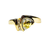 Orocal Gold Quartz Ladies Ring with Diamonds RL737D7Q-Destination Gold Detectors