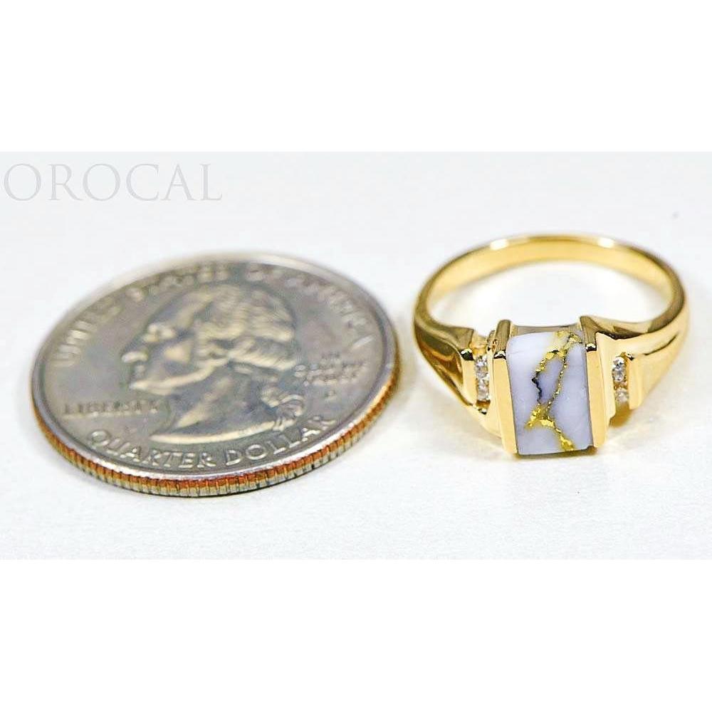 Orocal Gold Quartz Ladies Ring with Diamonds RL743D6Q-Destination Gold Detectors