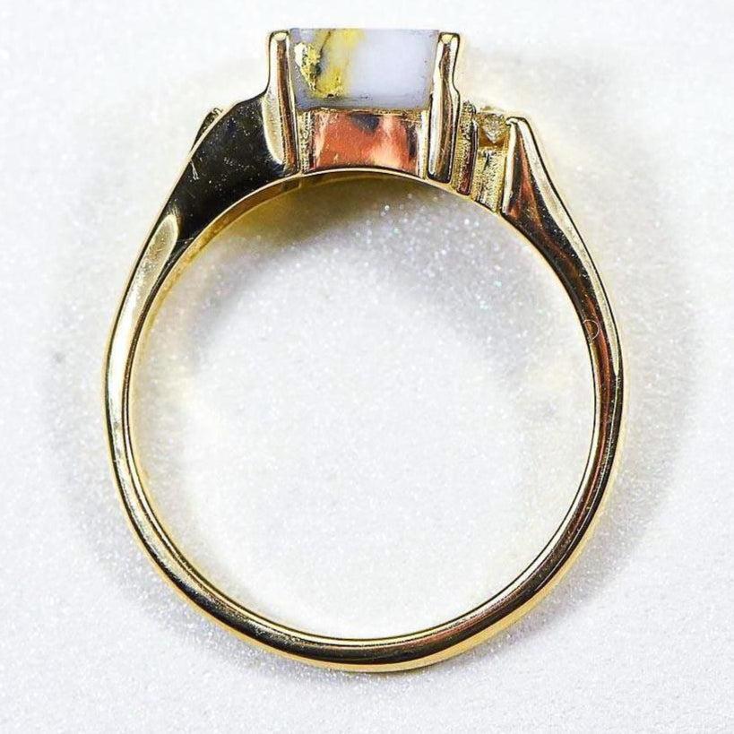 Orocal Gold Quartz Ladies Ring with Diamonds RL743D6Q-Destination Gold Detectors