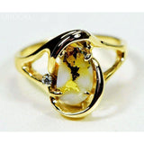 Orocal Gold Quartz Ladies Ring with Diamonds - RL784SDQ-Destination Gold Detectors