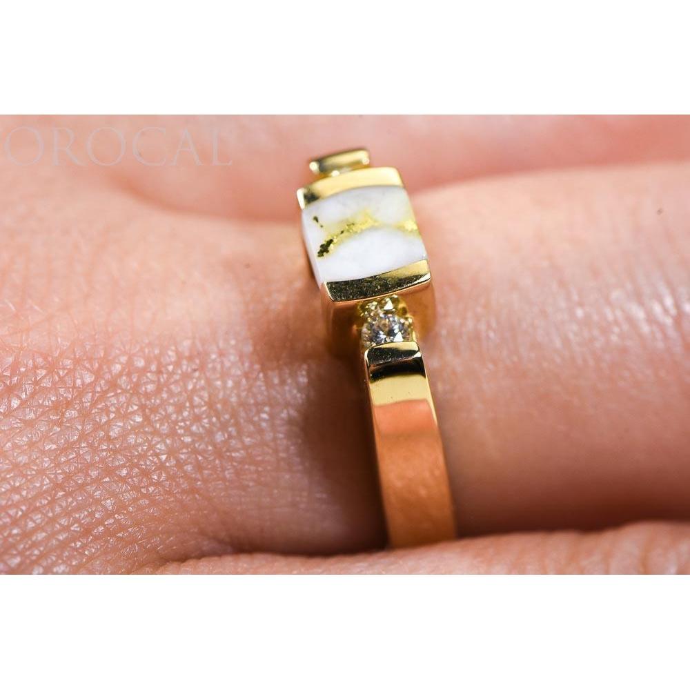 Orocal Gold Quartz Ladies Ring with Diamonds RL842D10Q-Destination Gold Detectors