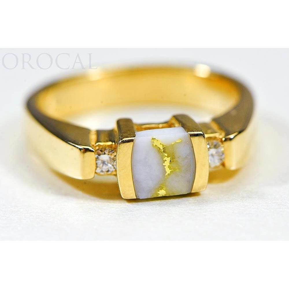 Orocal Gold Quartz Ladies Ring with Diamonds RL842D10Q-Destination Gold Detectors