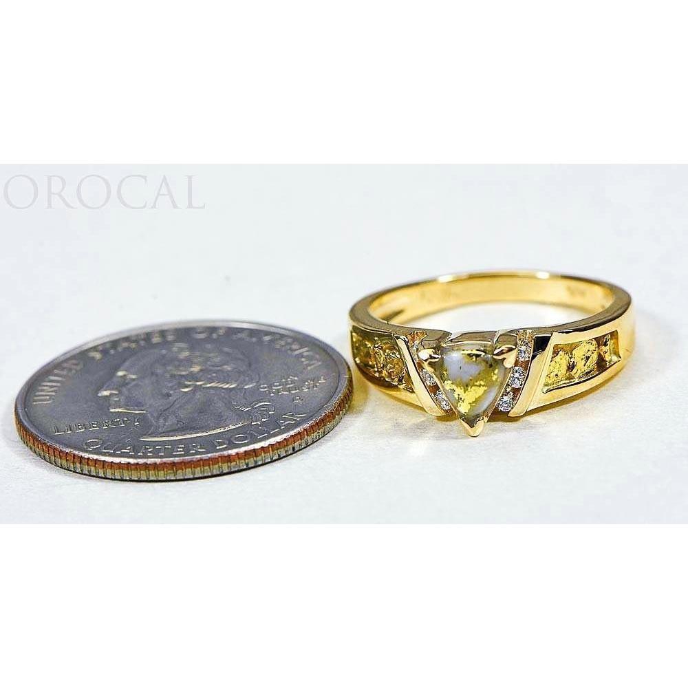 Orocal Gold Quartz Ladies Ring with Diamonds RL881D12NQ-Destination Gold Detectors