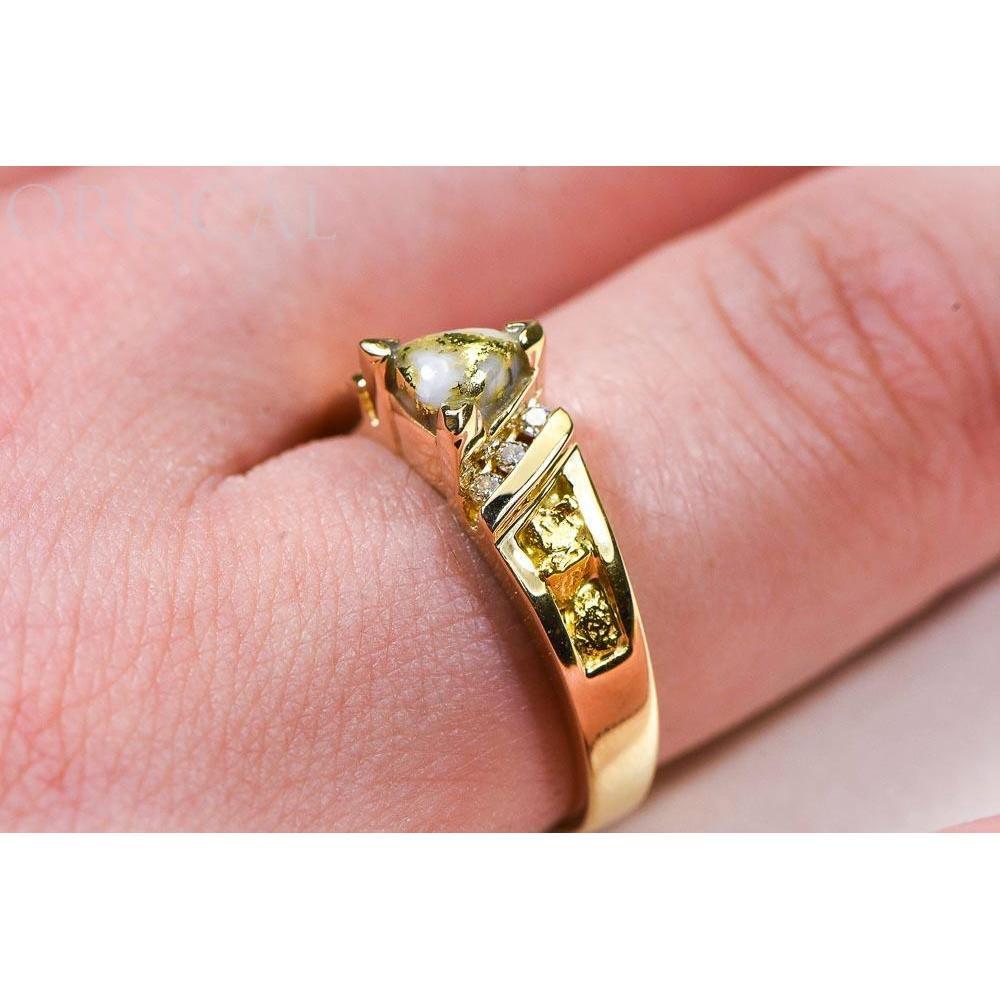 Orocal Gold Quartz Ladies Ring with Diamonds RL881D12NQ-Destination Gold Detectors