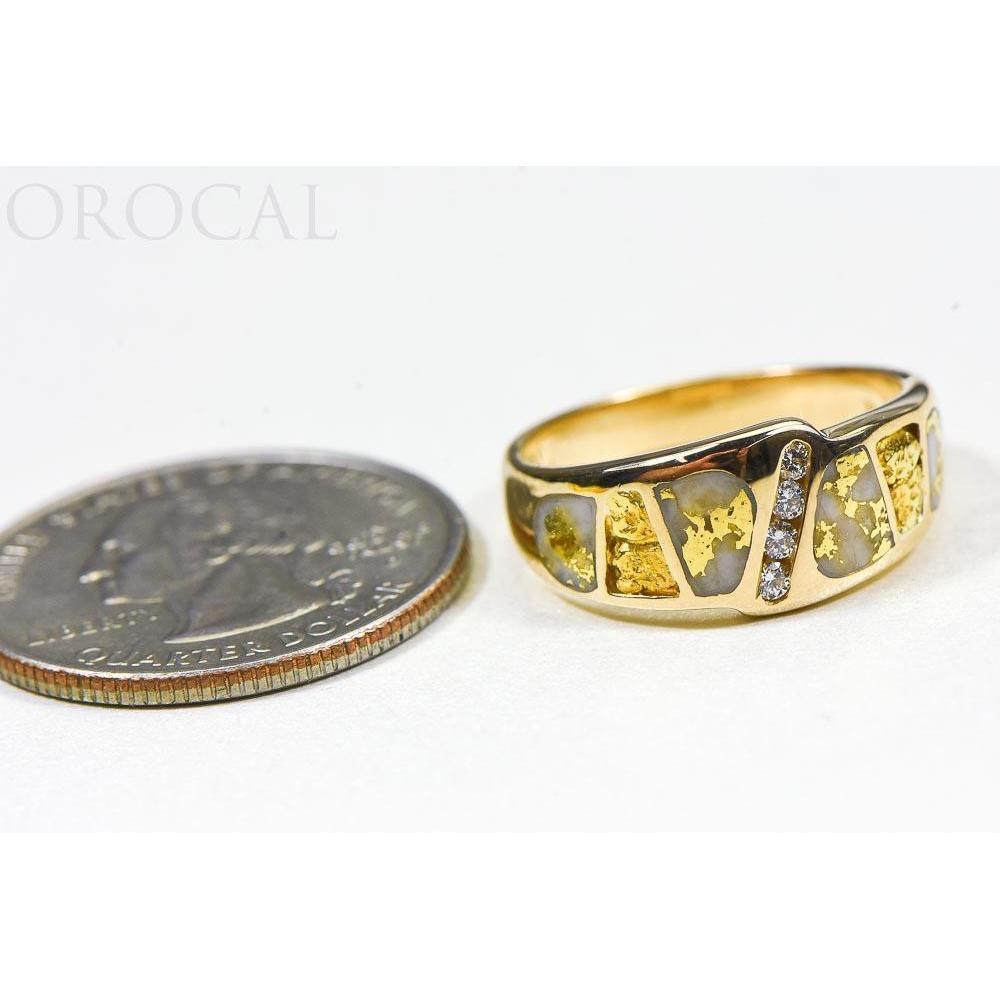 Orocal Gold Quartz Ladies Ring with Diamonds RL882D8NQ-Destination Gold Detectors