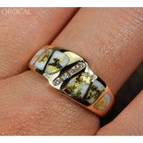 Orocal Gold Quartz Ladies Ring with Diamonds - RL882D8Q-Destination Gold Detectors