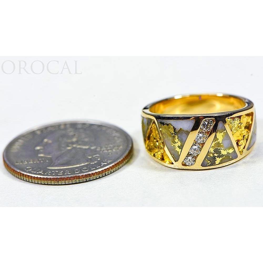 Orocal Gold Quartz Ladies Ring with Diamonds RL883D20NQ-Destination Gold Detectors